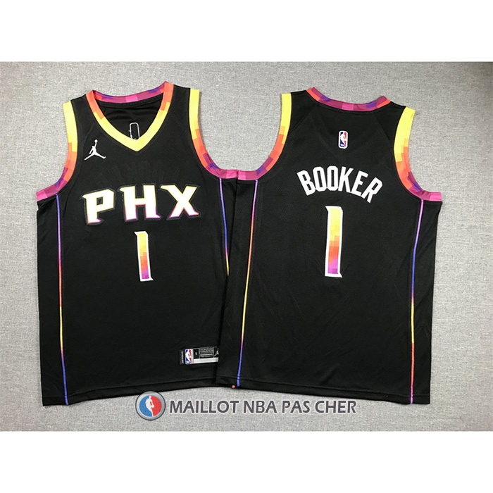 Maillot Enfant Phoenix Suns Devin Booker NO 1 Statement 2022-23 Noir